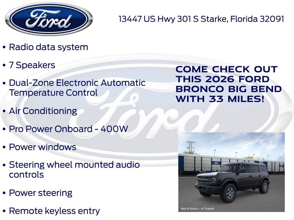 New 2026 Ford Bronco Big Bend AWD/4WD image 25