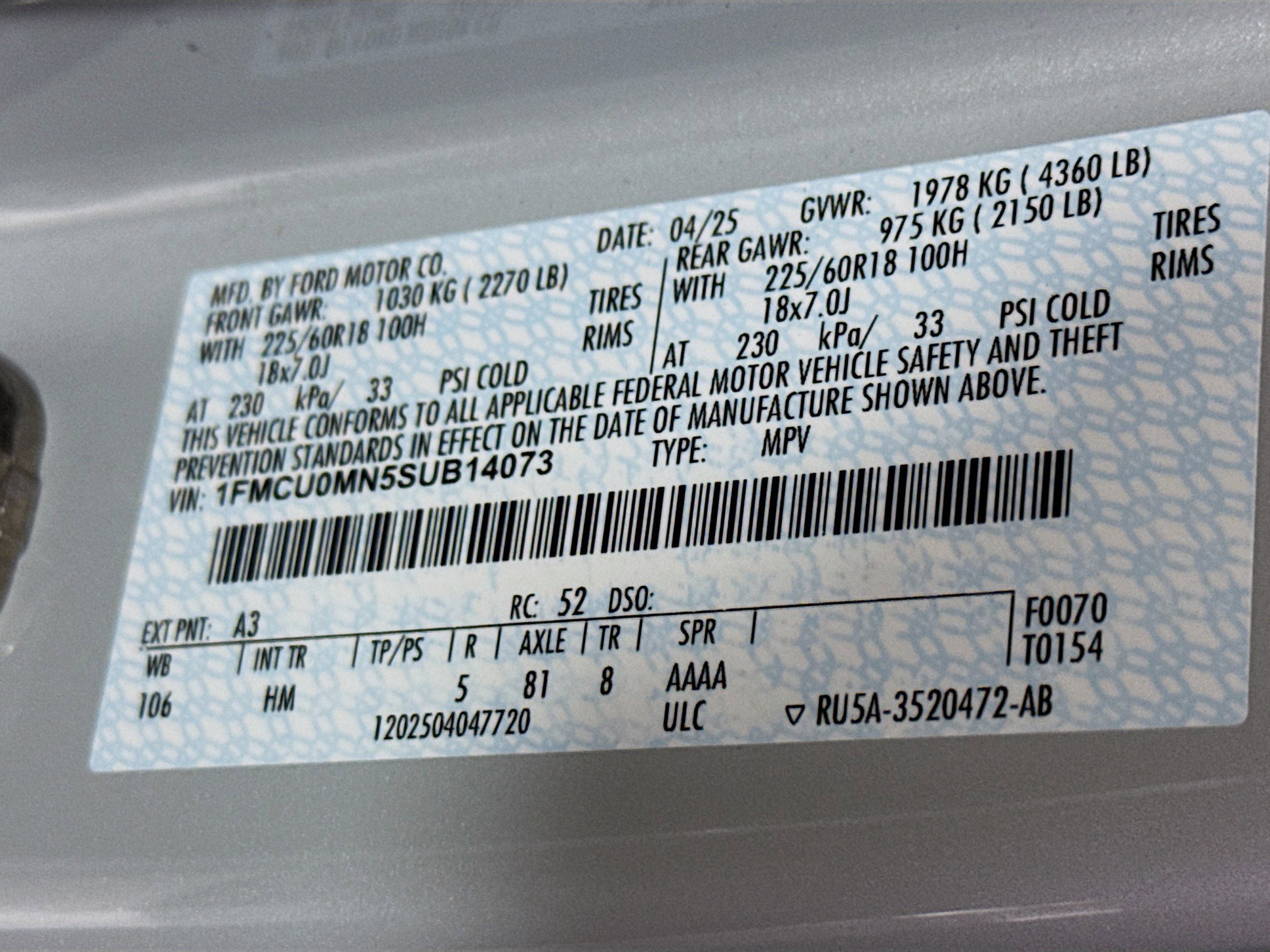 Used 2025 Ford Escape ST-Line w/ Tech Pack #1 FWD image 40