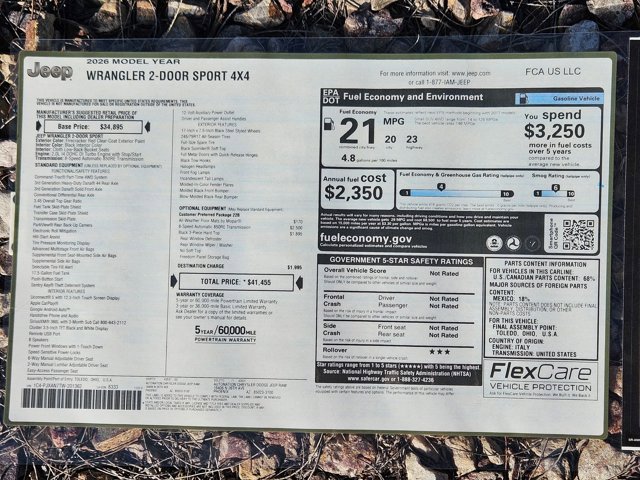 New 2026 Jeep Wrangler Sport image 17