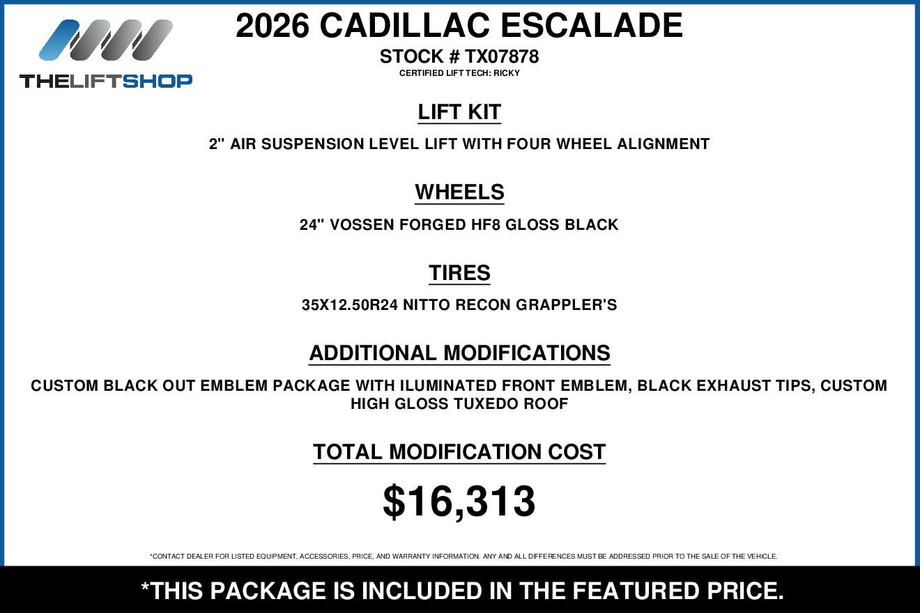 Used 2026 Cadillac Escalade Platinum Sport w/ LPO, Floor Liner Package AWD/4WD image 2