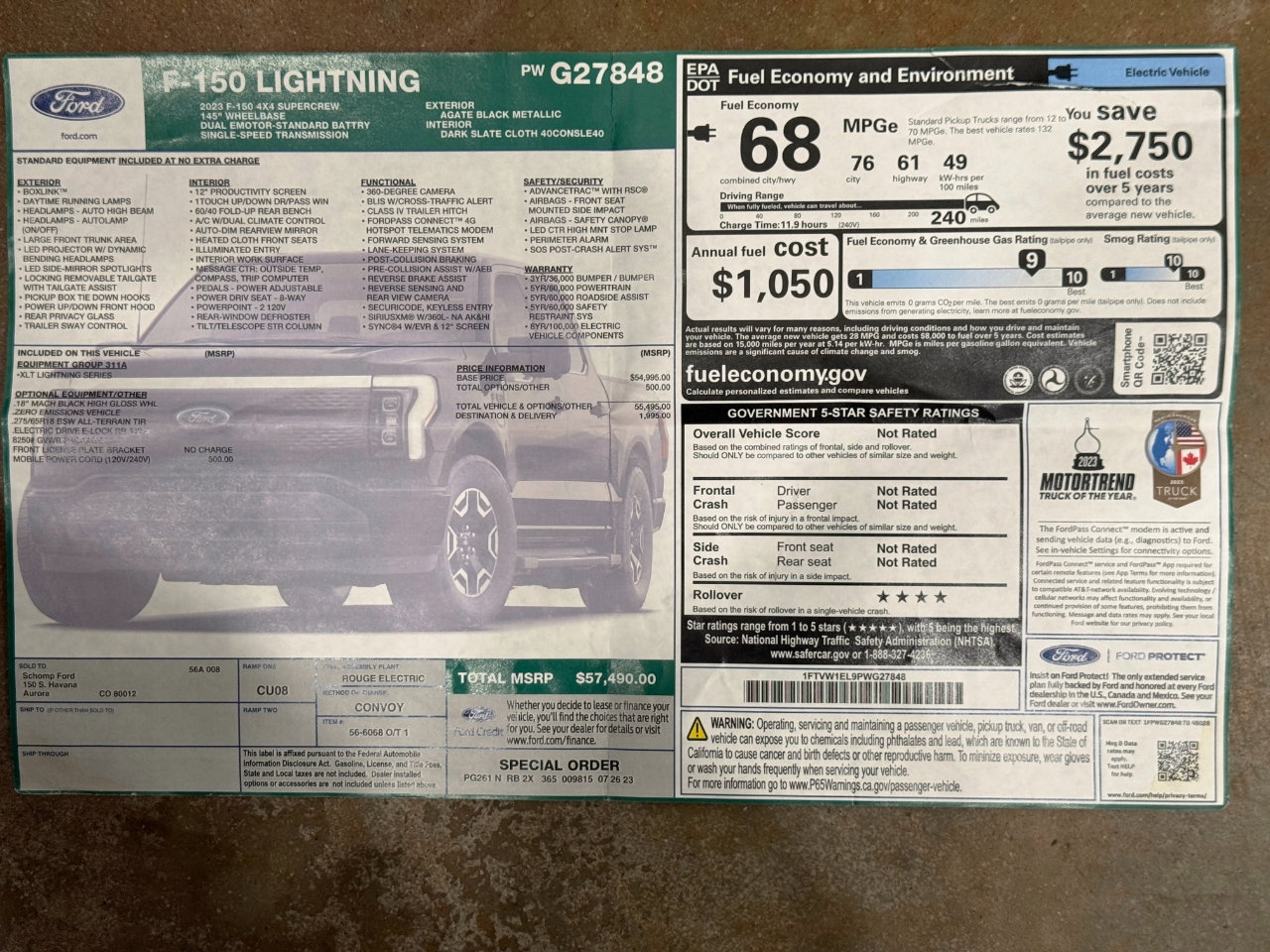 Used 2023 Ford F150 Lightning XLT image 74