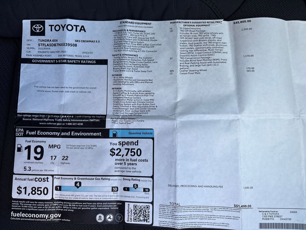 Used 2022 Toyota Tundra SR5 image 39