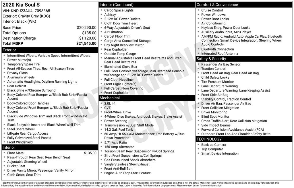 Used 2020 Kia Soul S image 5