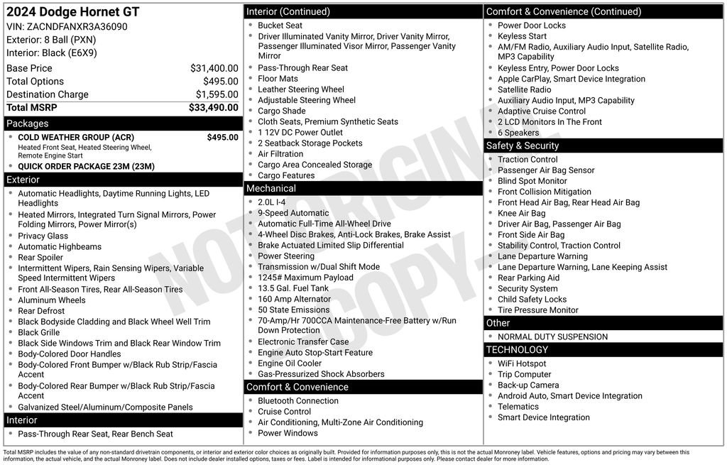 Certified 2024 Dodge Hornet GT w/ Cold Weather Group AWD/4WD image 40