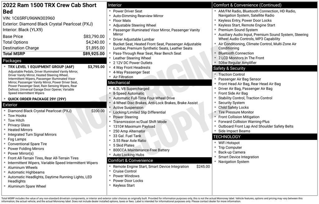 Used 2022 RAM 1500 TRX w/ TRX Level 1 Equipment Group image 21