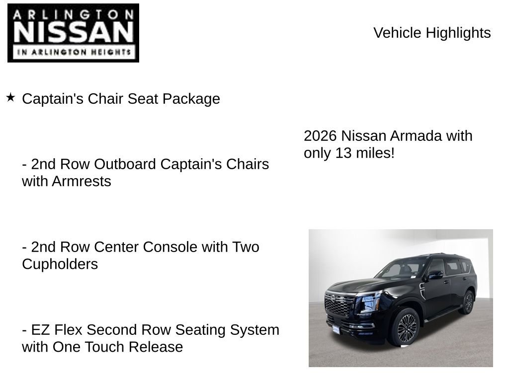 New 2026 Nissan Armada SL w/ Captain's Chari Seat Package image 8