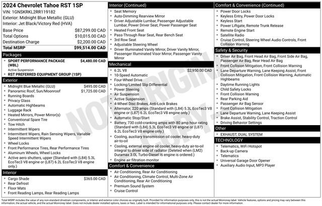 Used 2024 Chevrolet Tahoe RST w/ Sport Performance Package AWD/4WD image 26