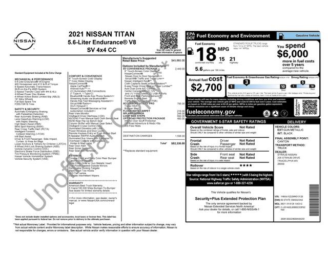Used 2021 Nissan Titan SV w/ SV Convenience Package AWD/4WD image 21