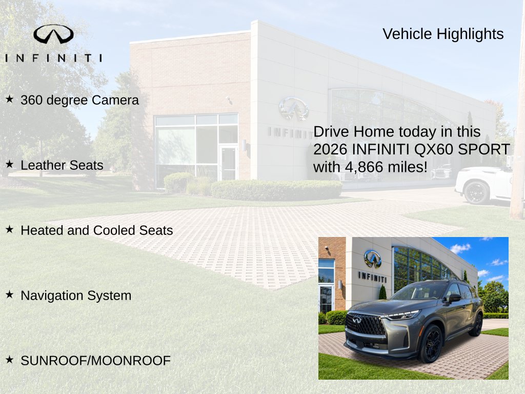 Used 2026 INFINITI QX60 Sport w/ Dark Cargo Package AWD/4WD image 9