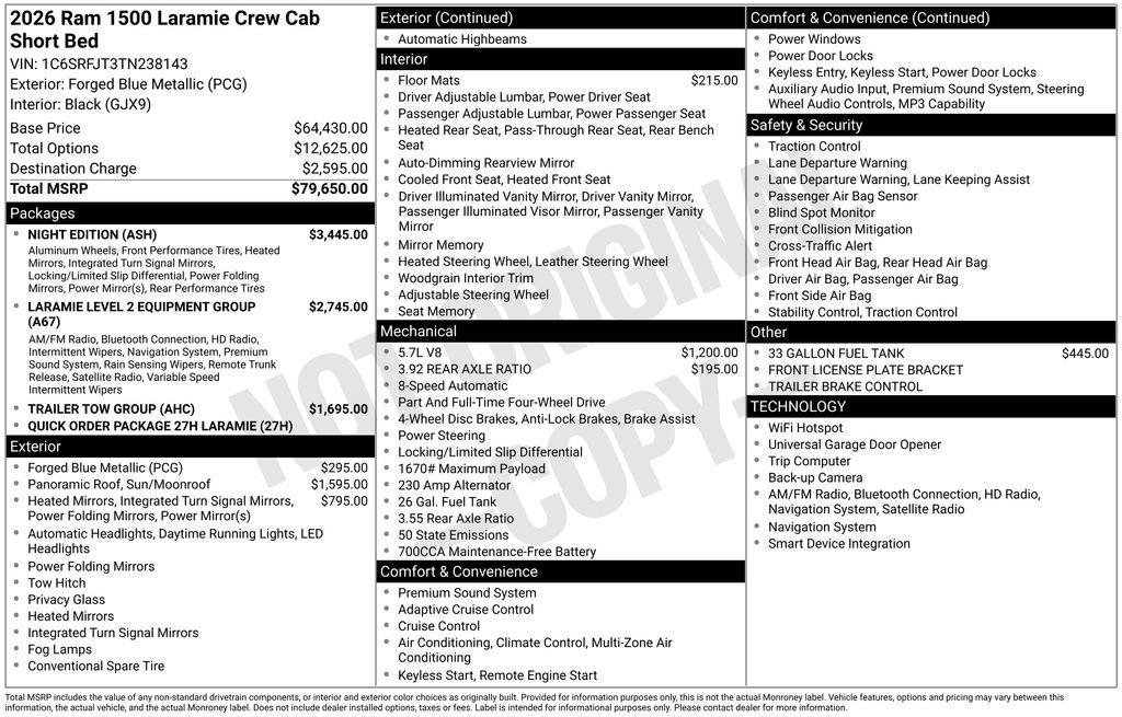 New 2026 RAM 1500 Laramie w/ Night Edition image 35