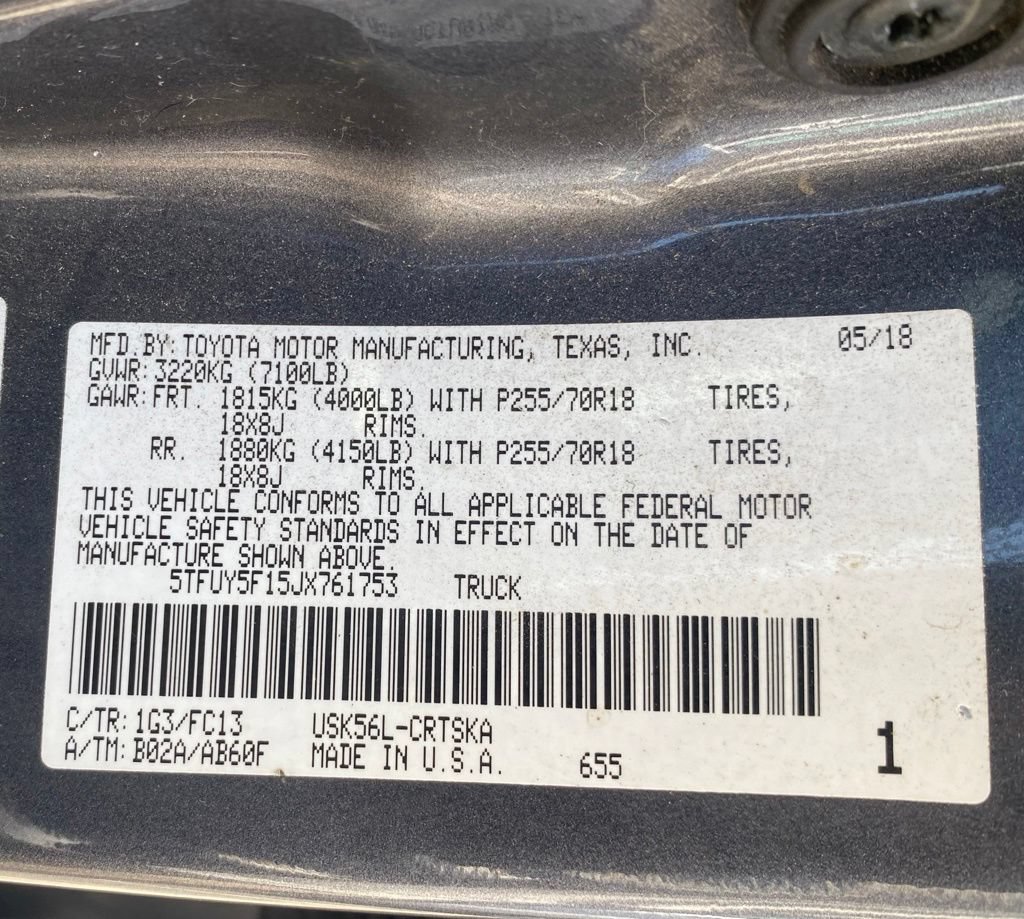 Used 2018 Toyota Tundra SR5 AWD/4WD image 21