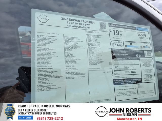 New 2026 Nissan Frontier SV w/ SV Convenience Package AWD/4WD image 18