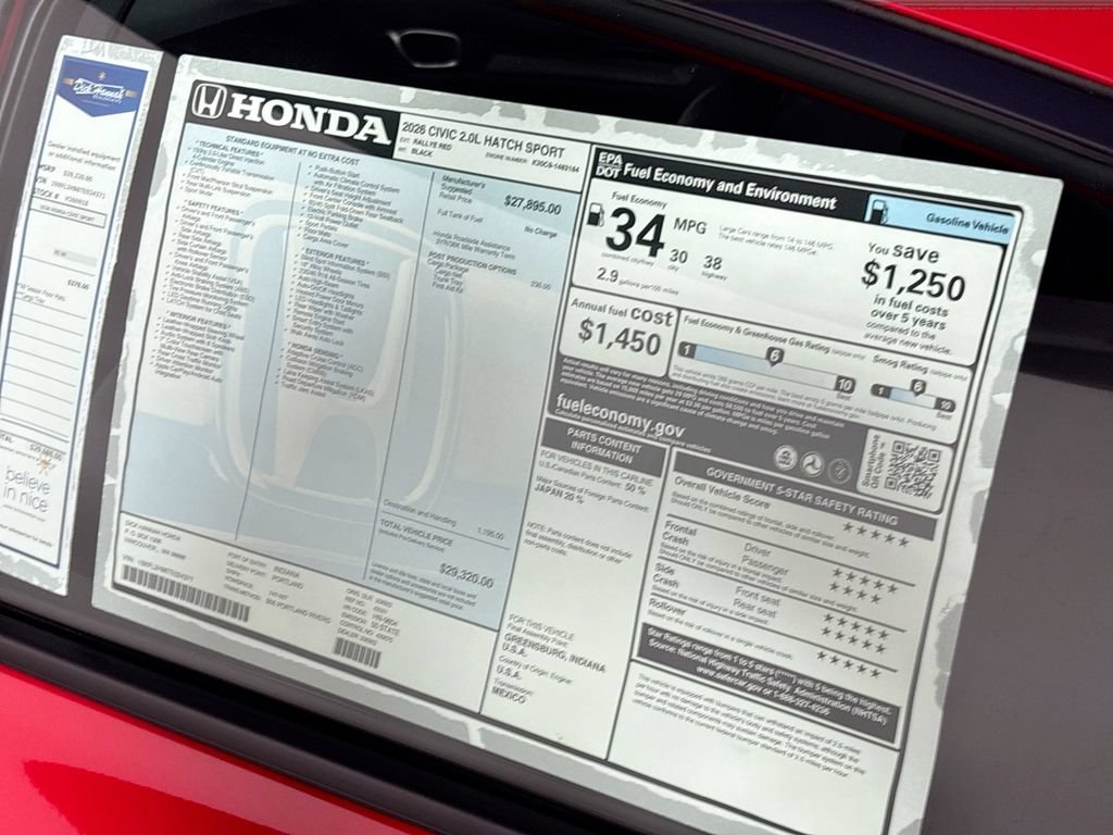 New 2026 Honda Civic Sport image 23