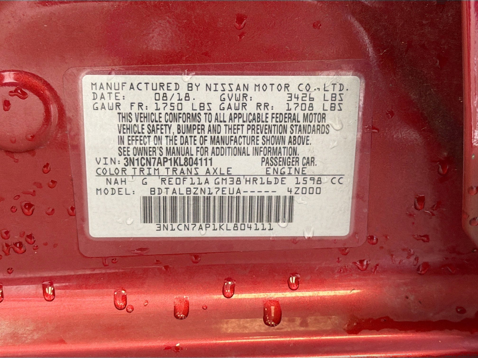 Used 2019 Nissan Versa SV FWD image 12