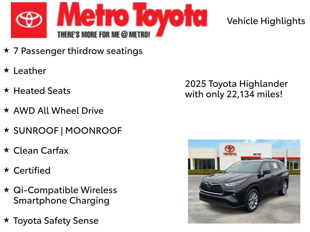 Certified 2025 Toyota Highlander Limited AWD/4WD image 9