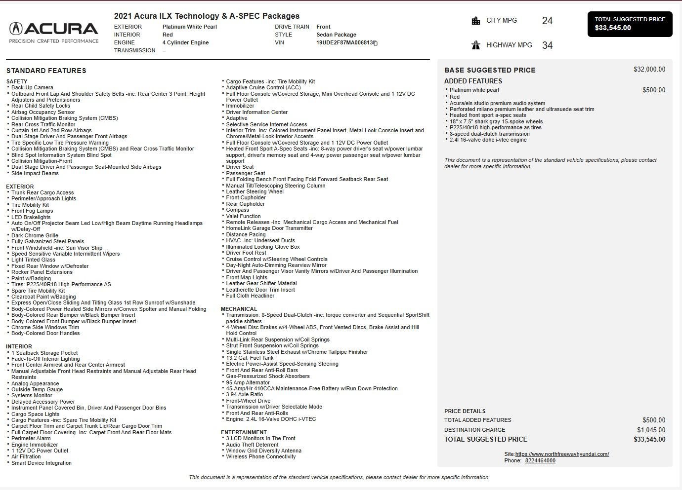 Used 2021 Acura ILX image 3