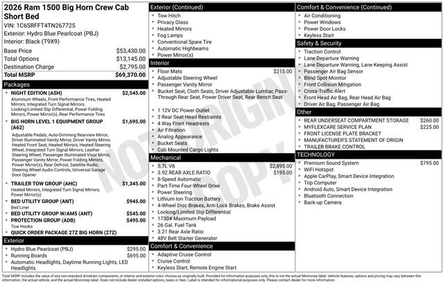 New 2026 RAM 1500 Big Horn w/ Night Edition AWD/4WD image 37