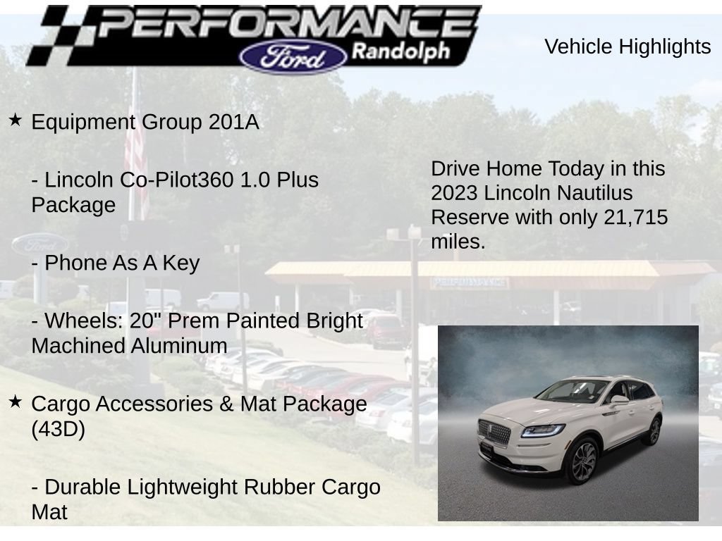 Used 2023 Lincoln Nautilus Reserve w/ Equipment Group 201A AWD/4WD image 9