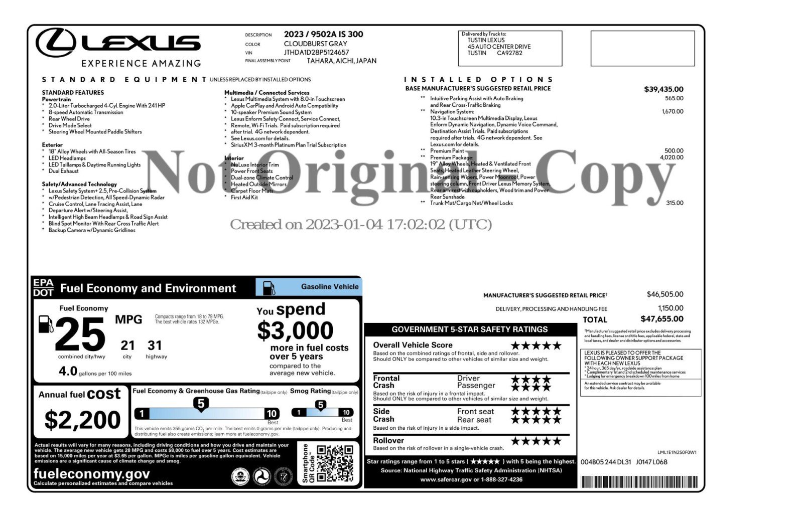 Used 2023 Lexus IS 300 w/ Premium Package RWD image 55