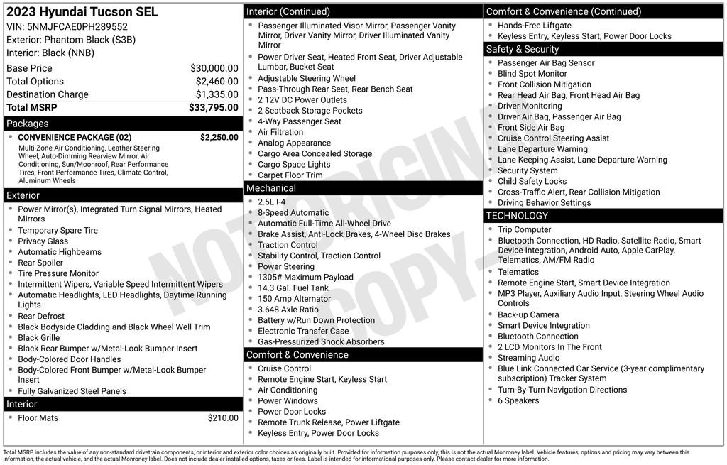 Certified 2023 Hyundai Tucson SEL w/ Convenience Package AWD/4WD image 5