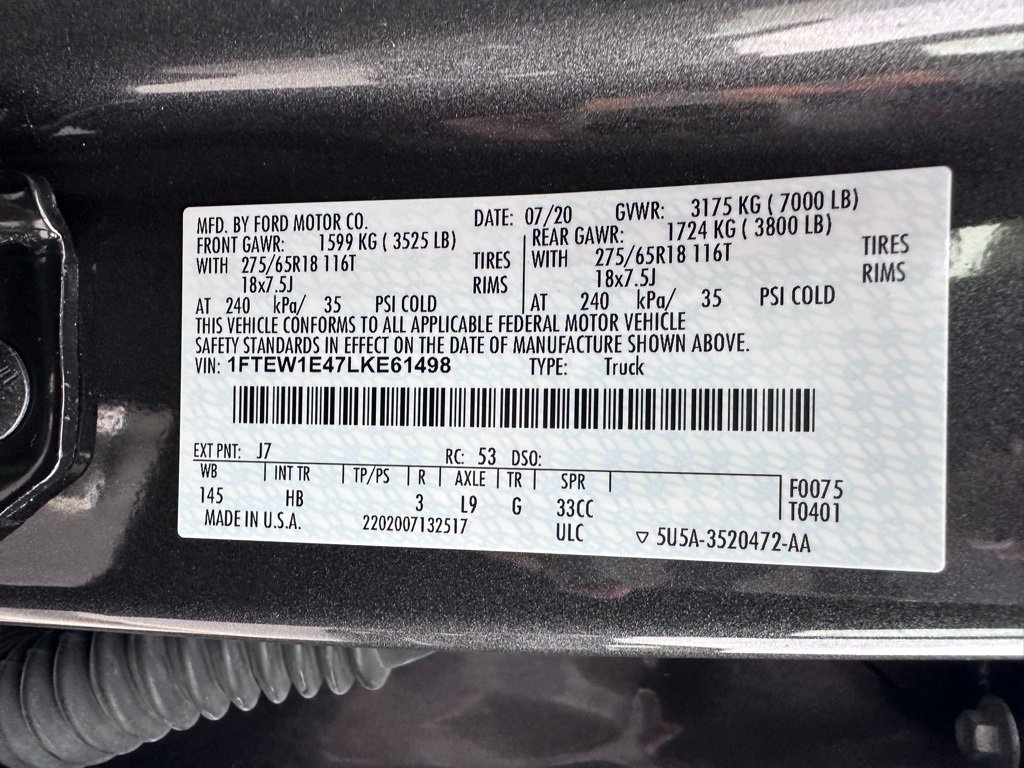 Used 2020 Ford F150 Lariat w/ Equipment Group 502A Luxury image 36