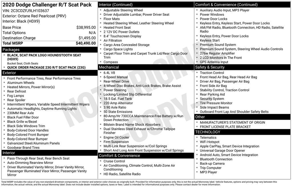 Used 2020 Dodge Challenger R/T Scat Pack image 6