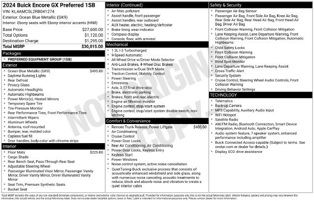 Certified 2024 Buick Encore GX Preferred AWD/4WD image 6