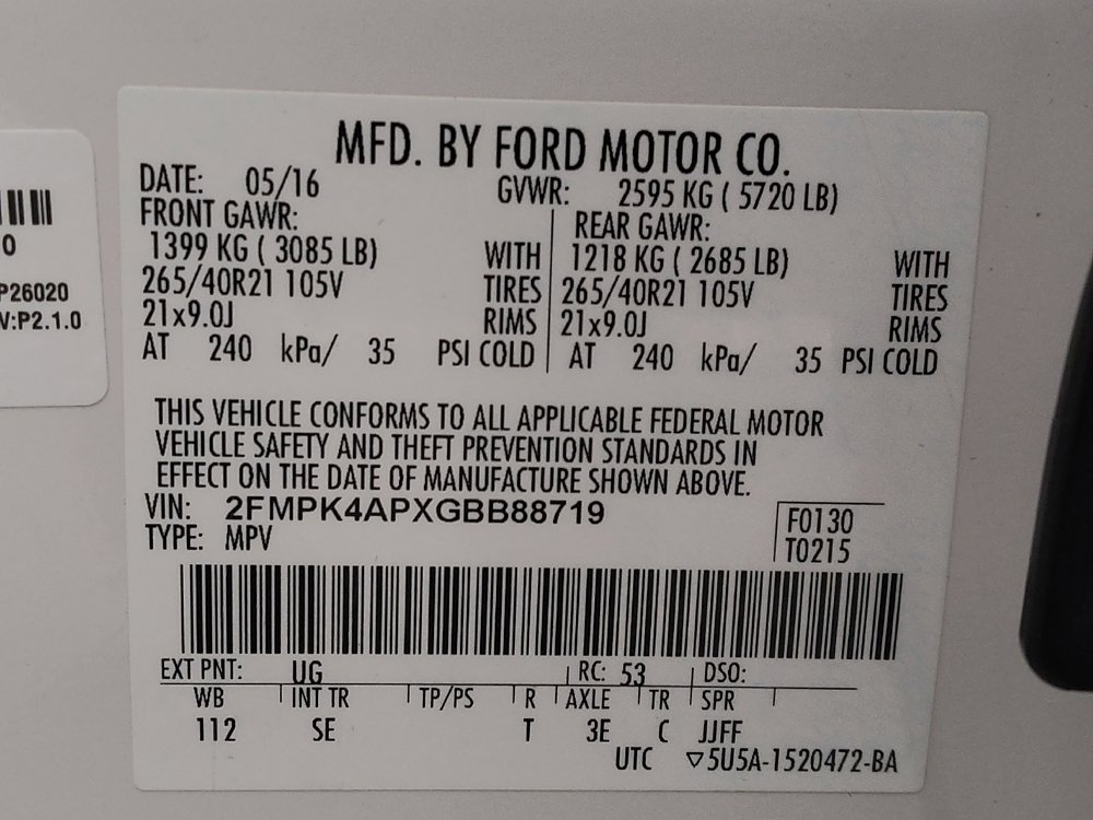 Used 2016 Ford Edge Sport w/ Equipment Group 401A AWD/4WD image 33