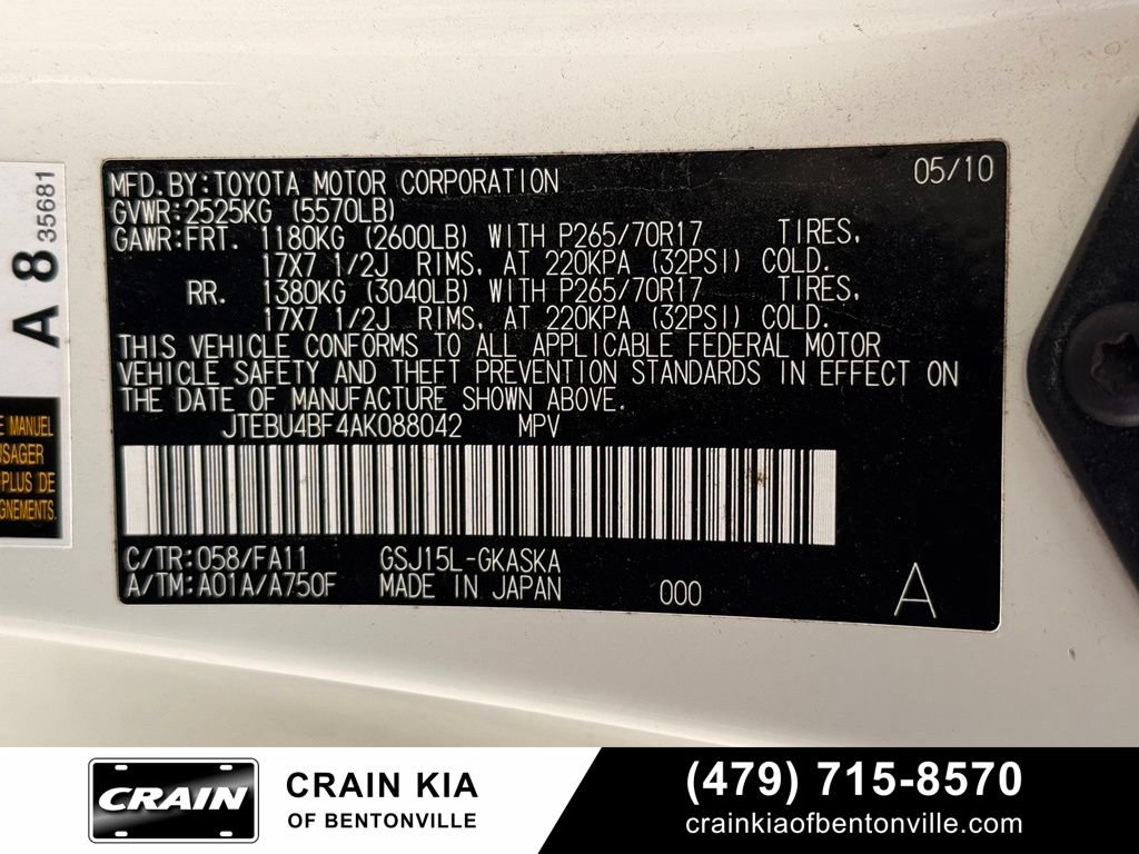 Used 2010 Toyota FJ Cruiser 4WD image 34