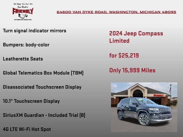 Used 2024 Jeep Compass Limited AWD/4WD image 30