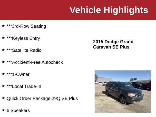 Used 2015 Dodge Grand Caravan SE FWD image 10