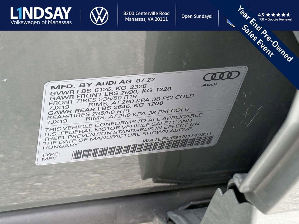 Used 2022 Audi Q3 2.0T Premium Plus w/ Premium Plus Package image 26