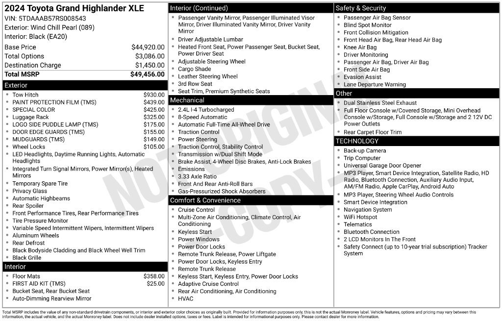 Used 2024 Toyota Grand Highlander AWD image 5