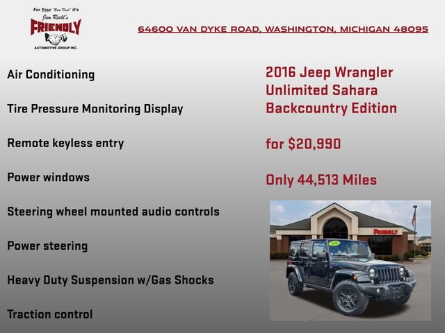 Used 2016 Jeep Wrangler Unlimited Sahara AWD/4WD image 30