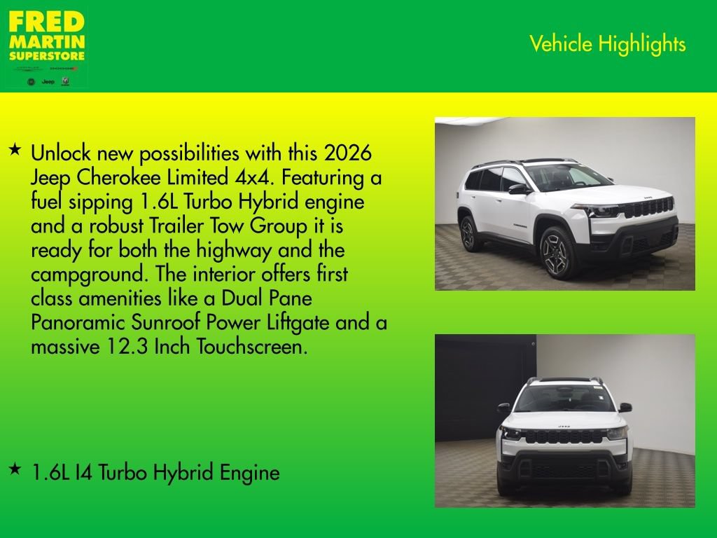 New 2026 Jeep Cherokee Limited AWD/4WD image 8