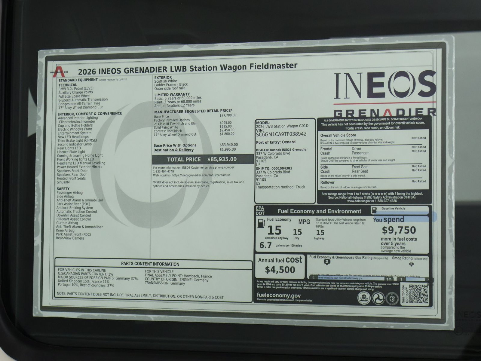 New 2026 INEOS Grenadier Station Wagon AWD/4WD image 23