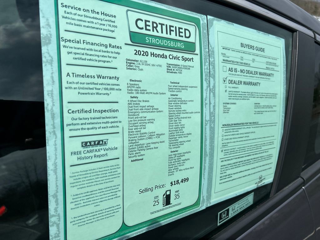 Used 2020 Honda Civic Sport image 25