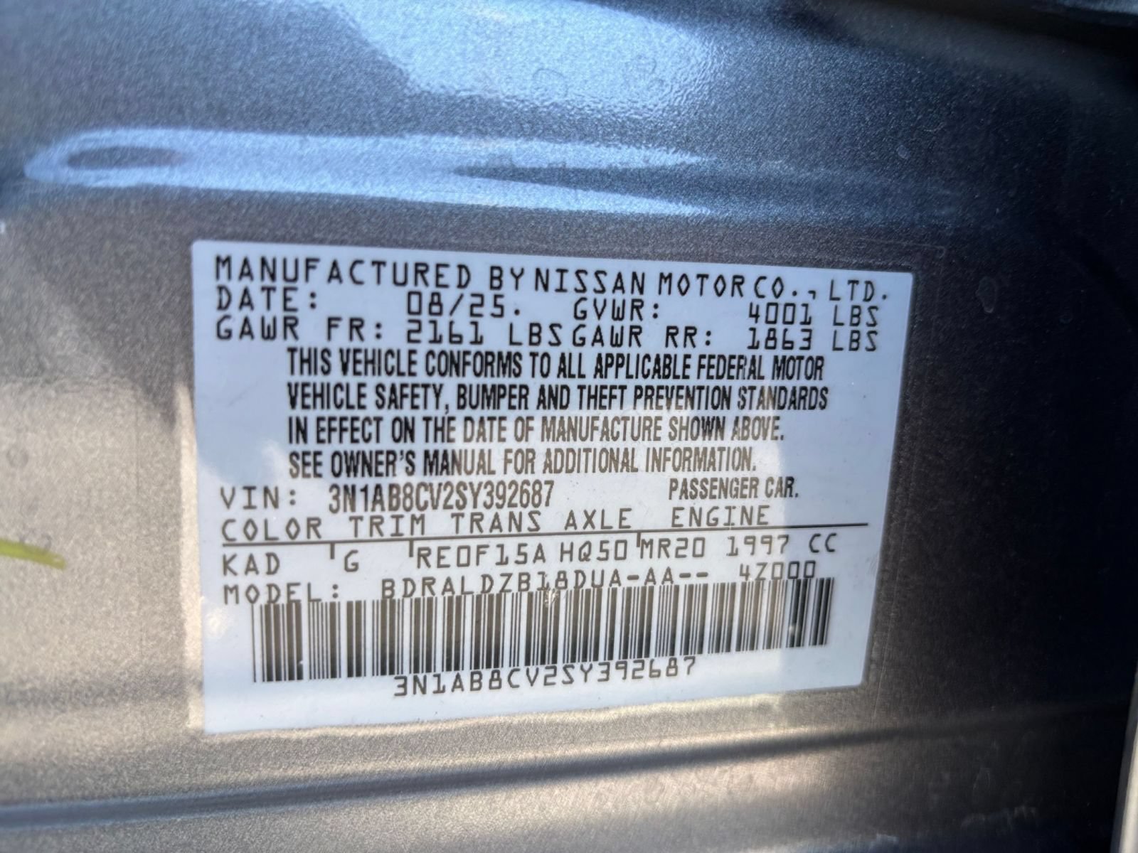 Used 2025 Nissan Sentra SV FWD image 27