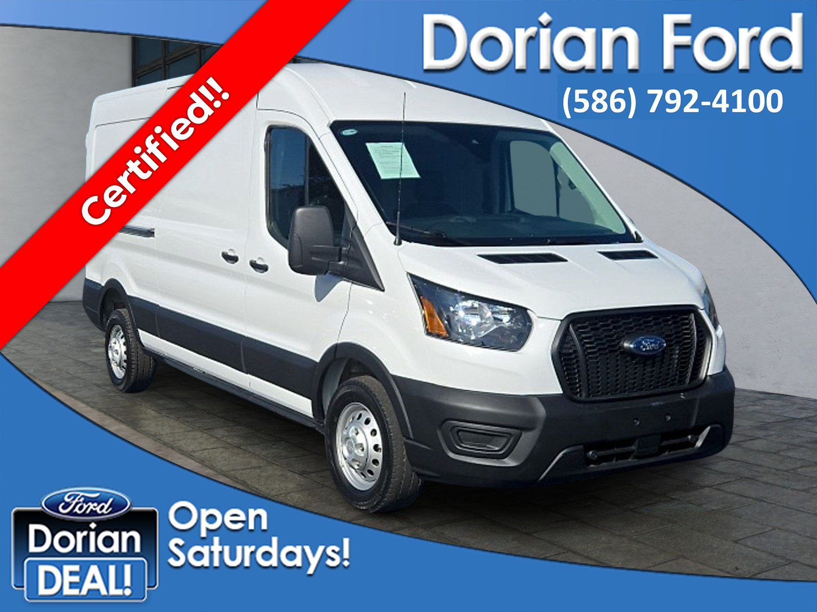 Certified 2025 Ford Transit 250 148 Medium Roof Extended AWD image 1