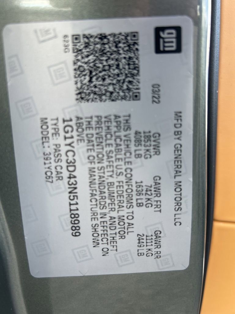 Used 2022 Chevrolet Corvette Stingray Premium Conv w/ 3LT image 44