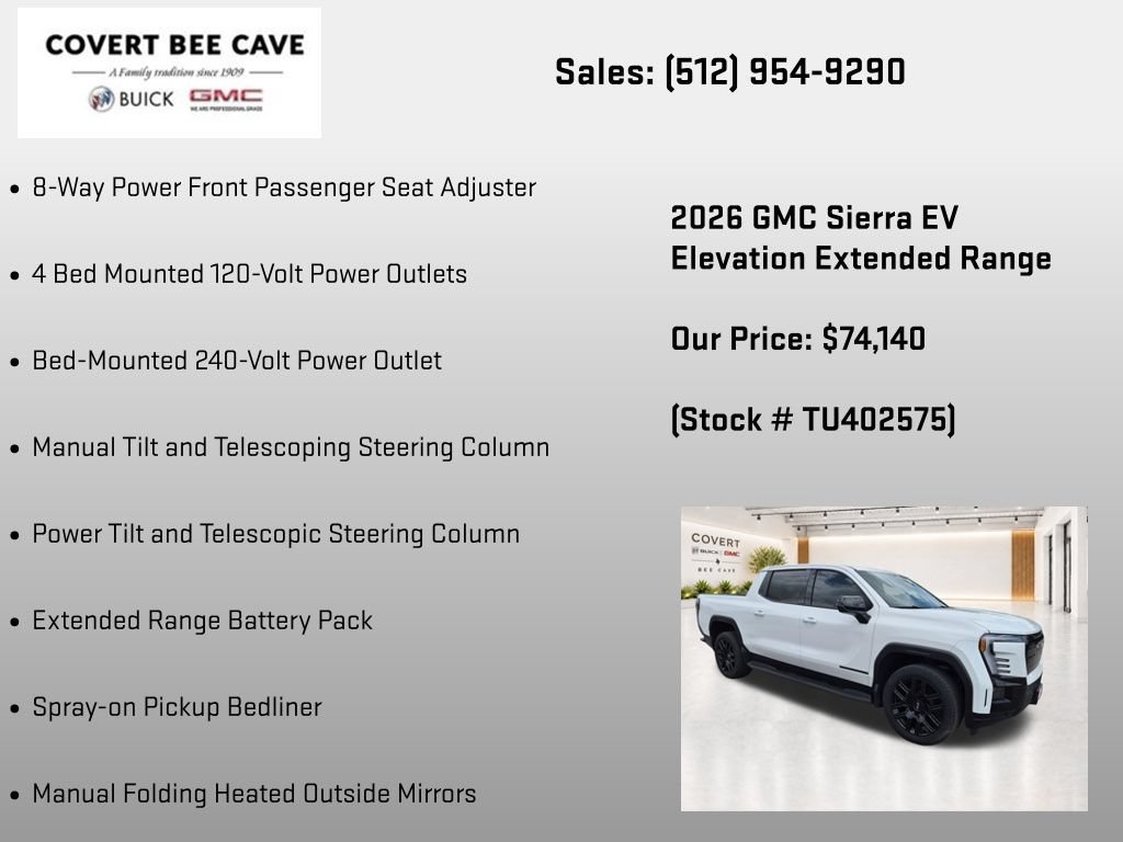 New 2026 GMC Sierra EV Elevation w/ Premium Package AWD/4WD image 38