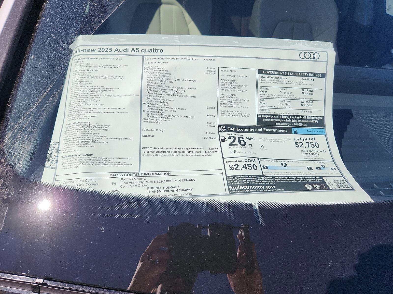 New 2025 Audi A5 2.0T Premium Plus image 22