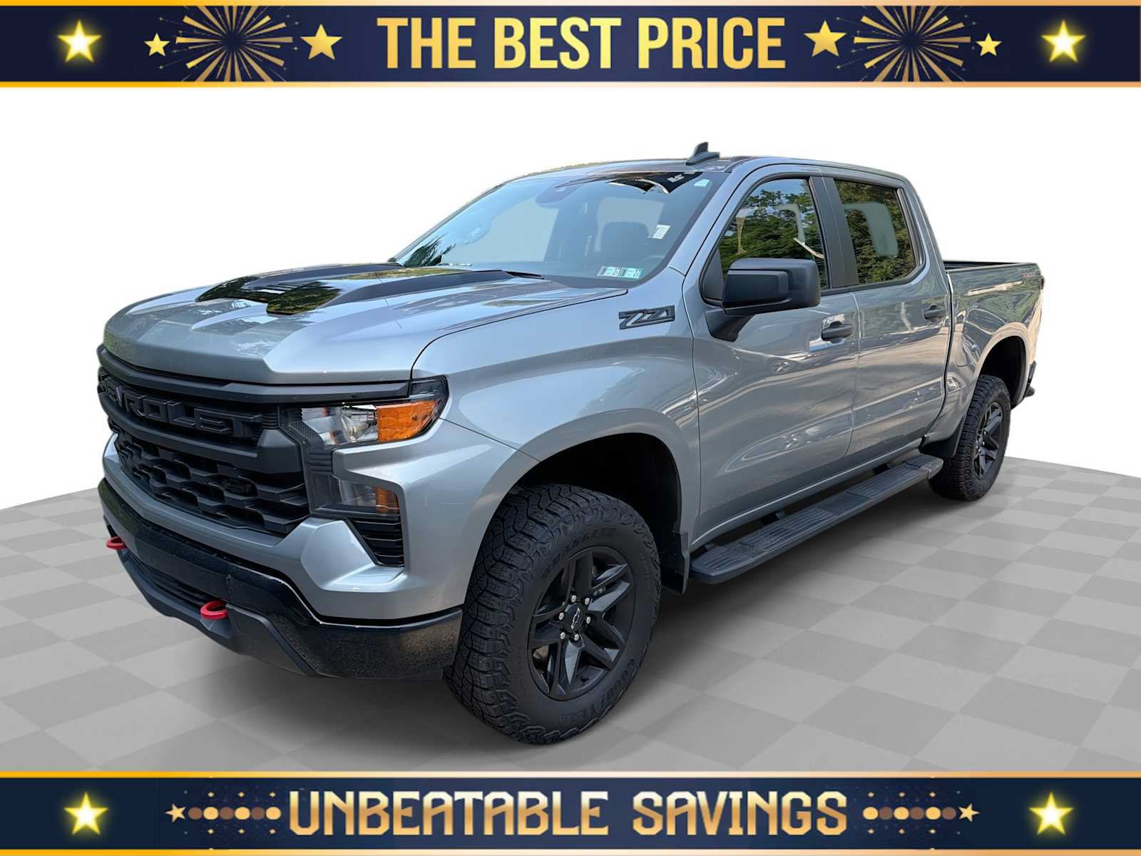 Certified 2024 Chevrolet Silverado 1500 Custom Trail Boss w/ LPO, Dark Essentials Package AWD/4WD image 1