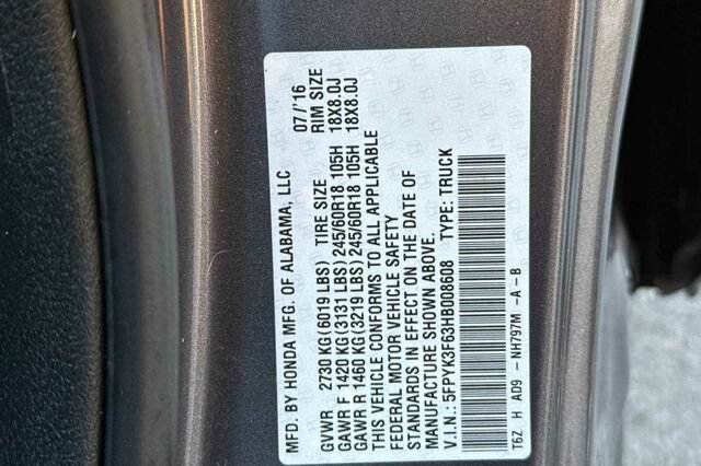 Used 2017 Honda Ridgeline RTL-T image 28