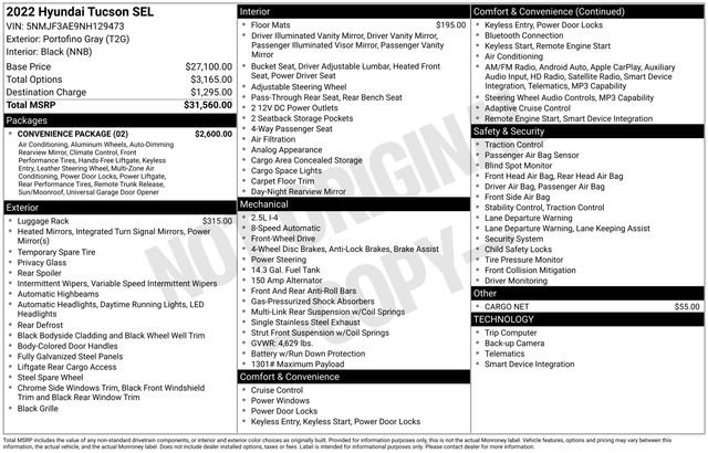 Used 2022 Hyundai Tucson SEL w/ Convenience Package image 11