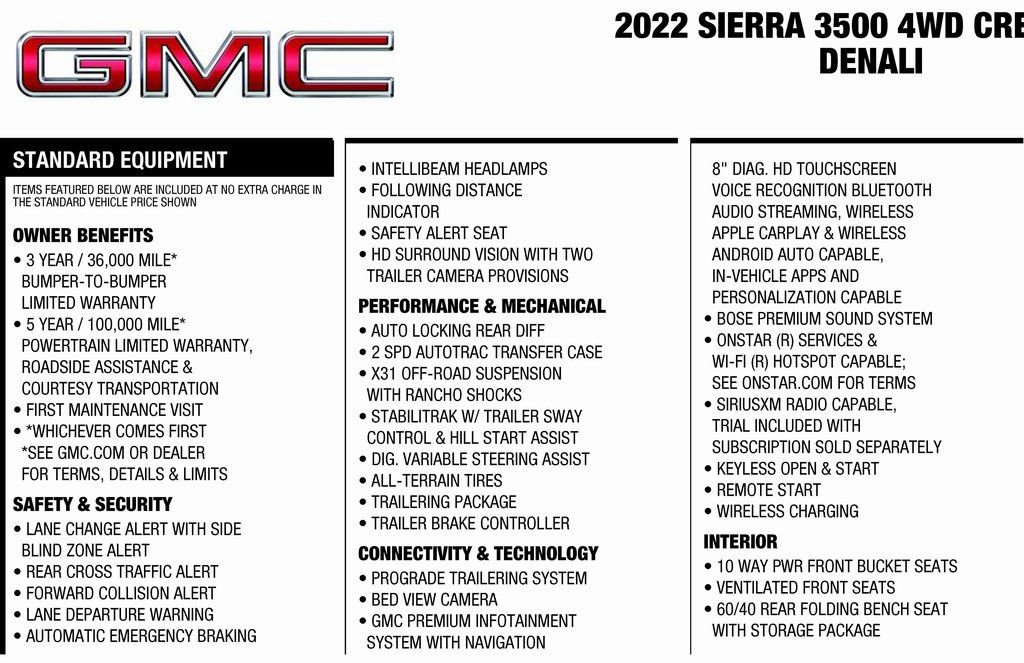 Used 2022 GMC Sierra 3500 Denali w/ Technology Package image 3