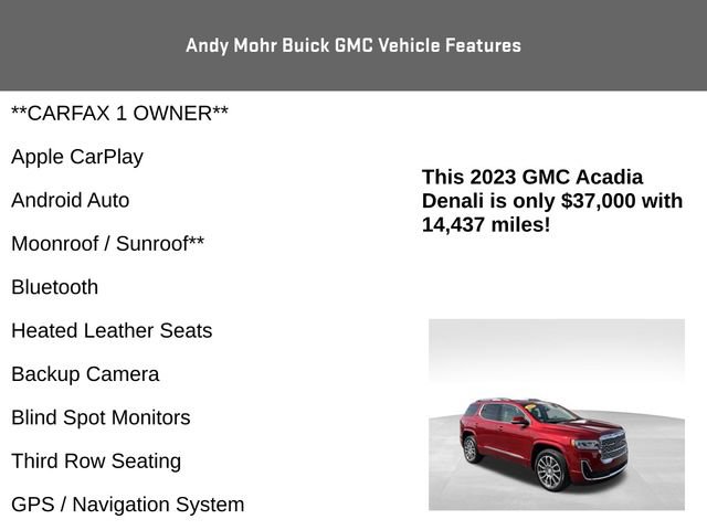 Used 2023 GMC Acadia Denali w/ Denali Ultimate Package AWD/4WD image 4