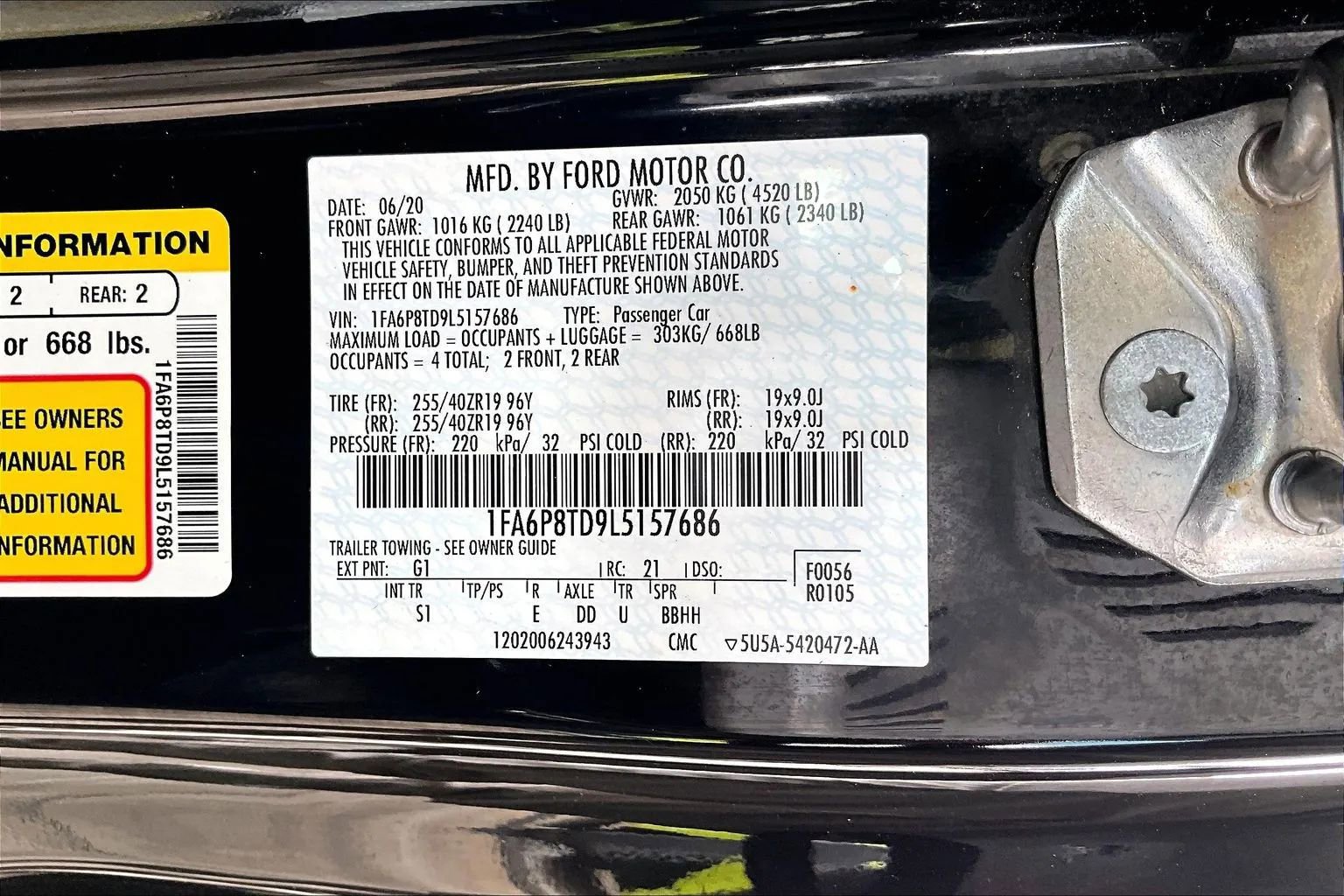 Used 2020 Ford Mustang Premium w/ 2.3L High Performance Package RWD image 16