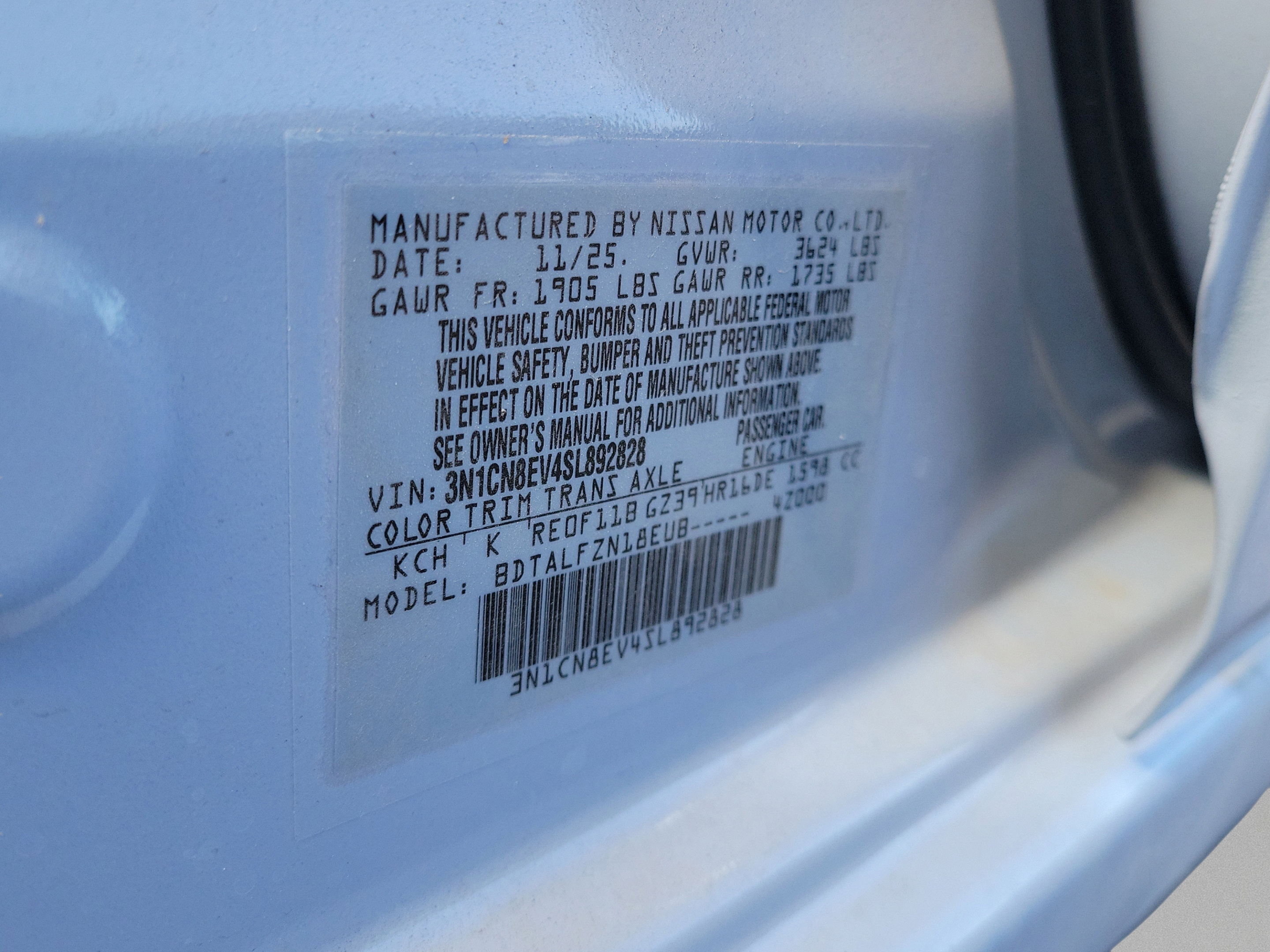 New 2025 Nissan Versa SV w/ Trunk Package FWD image 30