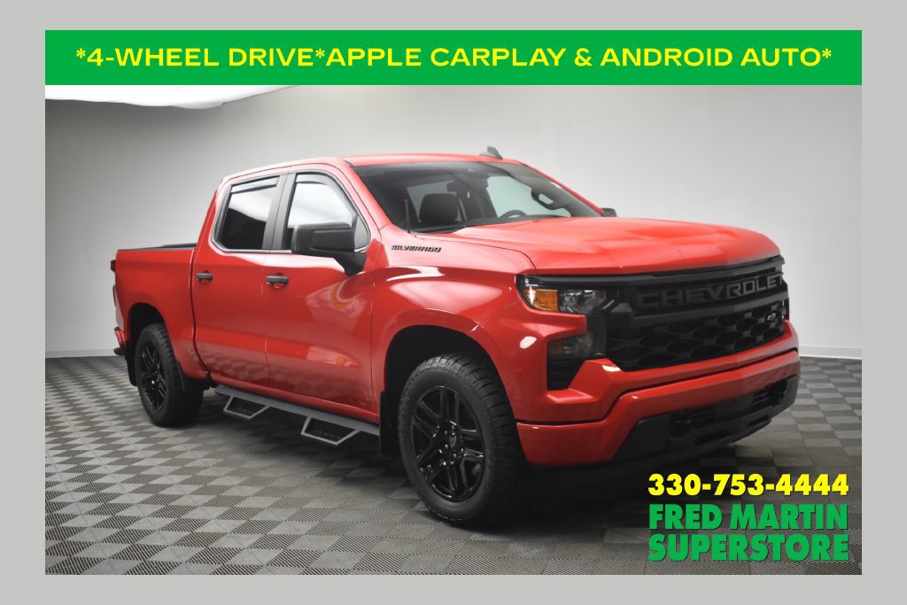 Used 2022 Chevrolet Silverado 1500 Custom w/ LPO, Dark Essentials Package AWD/4WD 360° Tour